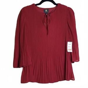 JM COLLECTION WOMENS PLEATED CHIFFON FLUTTE RUBBY SLIPPERS S